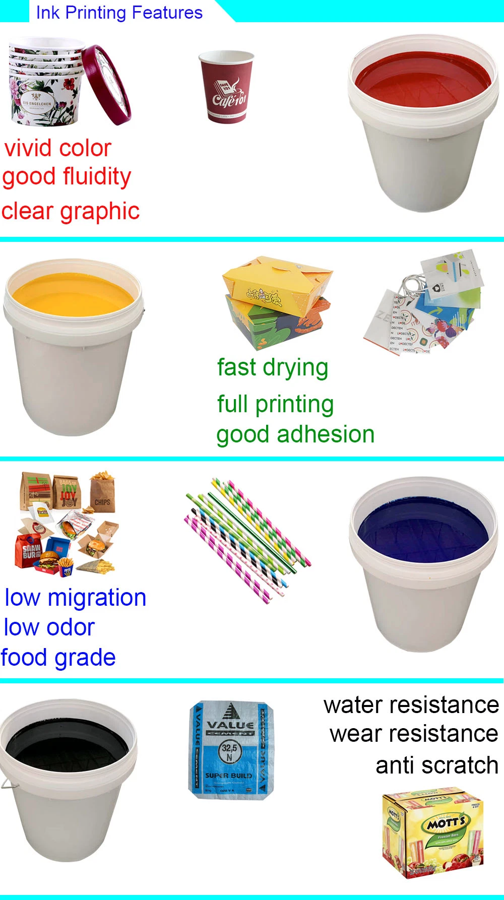 Good Transfering Paper Cup Flexo Printing Water Based Ink